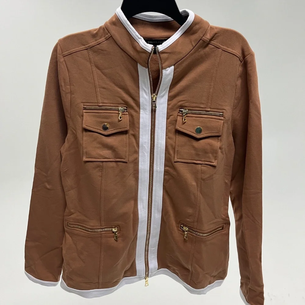 Chic Zippered Sport Coordinate Set Thrush - Picture 3 of 5